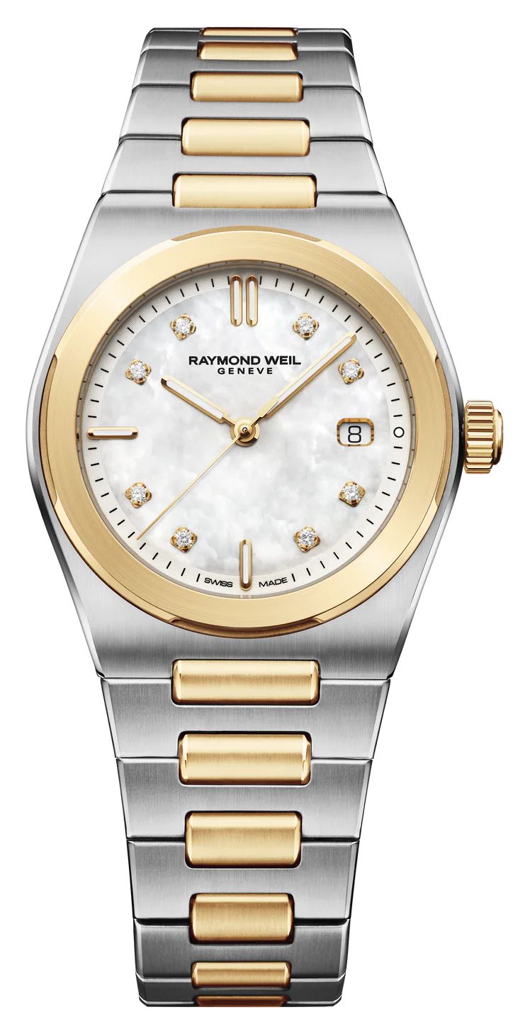 Raymond Weil A.r.t. date quartz diamant (30mm) cadran nacre montre