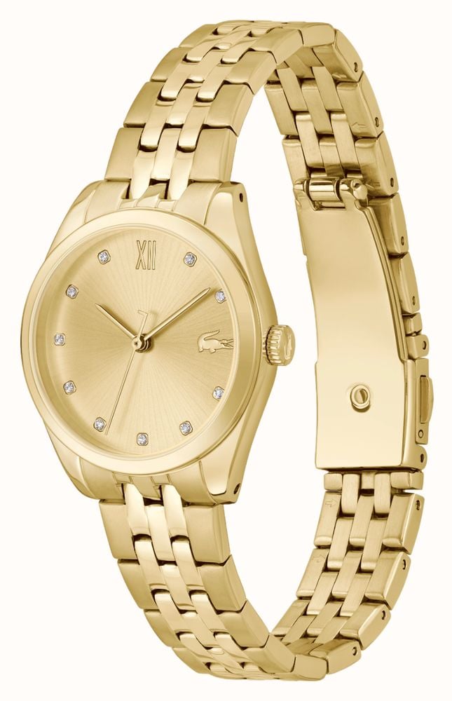 Lacoste Parisienne Tuilerie Quartz (30mm) Gold Dial / Gold PVD Stainless Steel Bracelet 2001303 - vista alternativa 2