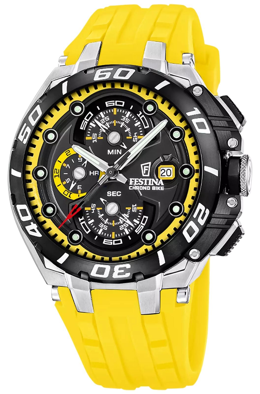 Festina Chrono bike 2026 (46 mm) cadran noir / bracelet en montre