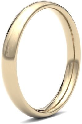 James Moore Wedding Rings | 9ct Yellow Gold | 3mm | Medium | Traditional Court | AG_3GMC-9Y