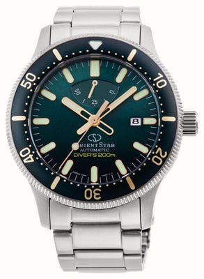 Orient Star ISO Diver Mechanical (43.5mm) Green Dial / Stainless Steel RE-AU0307E00B