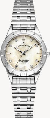 Jacques Du Manoir Leonie Three-Hand Quartz (29mm) Mother-of-Pearl Dial / Stainless Steel Bracelet JWL05901