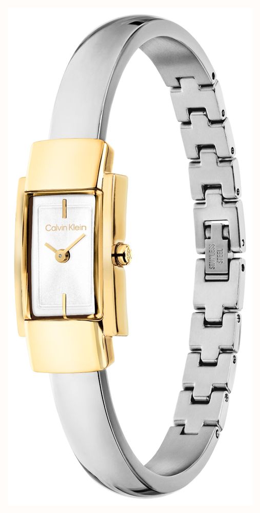 Calvin Klein MODERNE (15mm) White Dial / Stainless Steel Bangle Bracelet Watch 25100238 - vista alternativa 2
