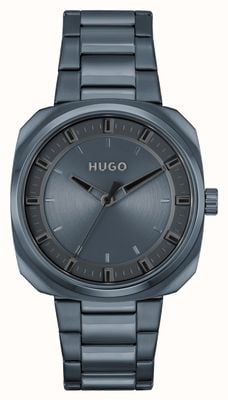 HUGO #strident pour hommes | cadran bleu | bracelet en acier inoxydable bleu 1530310