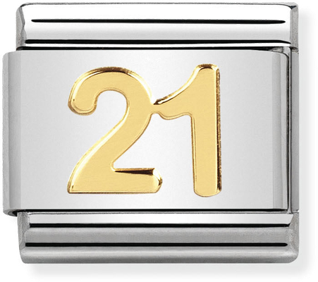 Nomination Classic 21 18ct Gold & Steel Charm 030109/36