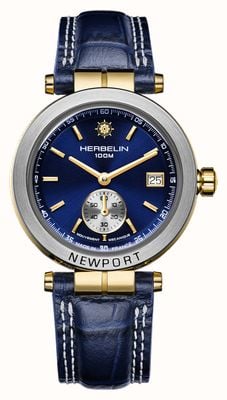 Herbelin Newport Originals Heritage Small-Seconds Limited Edition (38mm) Blue Dial / Blue Leather Strap 1956T35