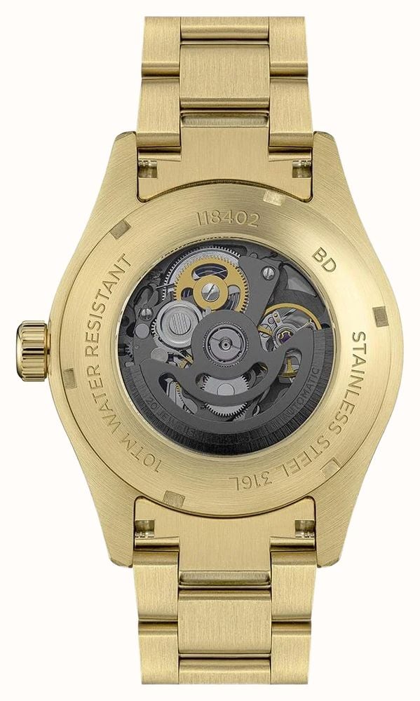 Ingersoll THE DECK Automatic (40mm) Green Skeleton Dial / Gold PVD Stainless Steel Bracelet I18402 - 备用视图 3