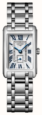 LONGINES Dolcevita quartz (20,8 mm) zilverkleurige "flinqué" wijzerplaat / roestvrijstalen armband L52554706