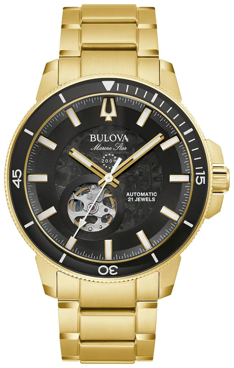 Bulova Herren-Marinestern | automatisch | schwarzes uhr-image-116906