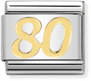 Nomination Classic 80 18ct Gold & Steel Charm 030109/39