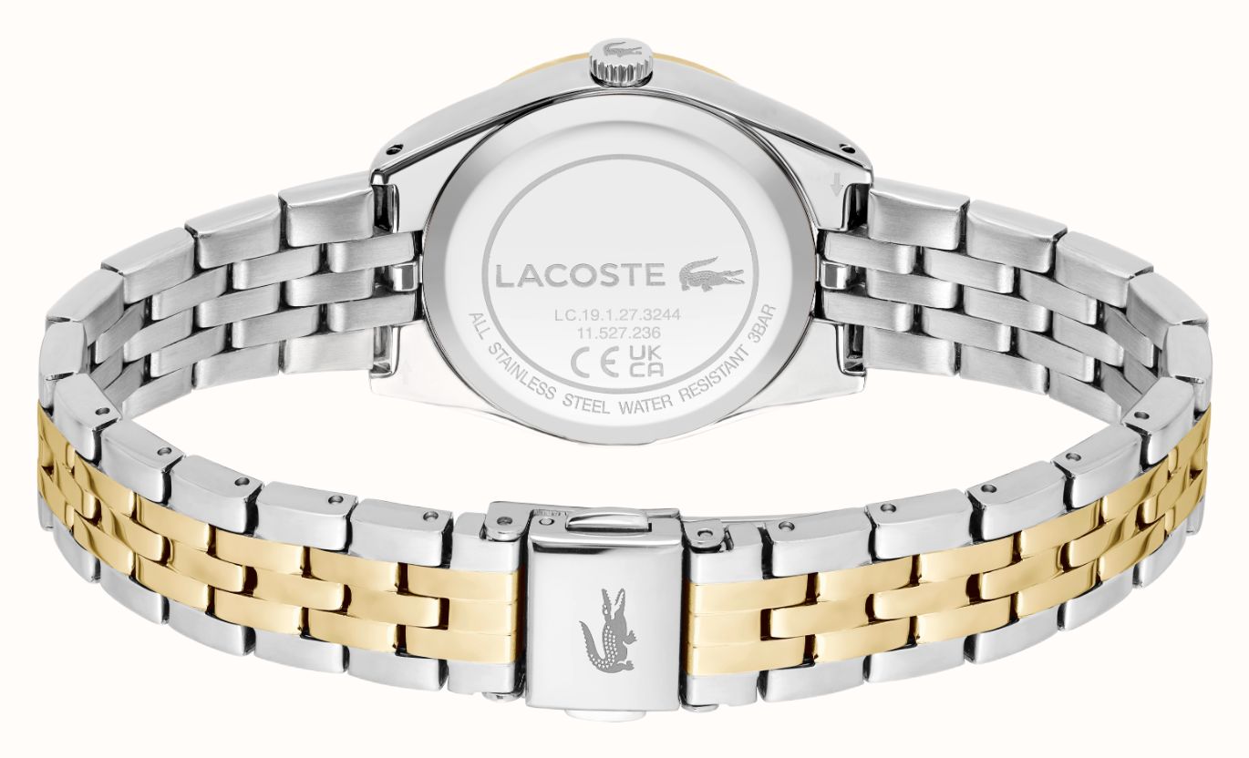 Lacoste Parisienne Tuilerie Quartz (30mm) Silver Dial / Two-Tone Stainless Steel Bracelet 2001302 - alternate view 3