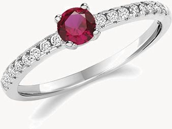 Sterling Silver Rhodium Plated  CZ Solitaire Ring SIZE N G7550RU/N
