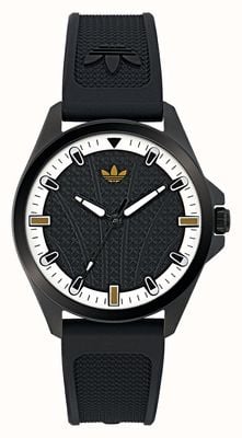 Adidas ORIGINALS ICONIC ONE (40mm) Black Dial / Black Silicone Strap AOFH25001