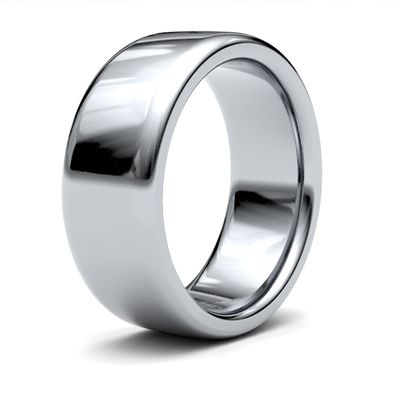 James Moore Wedding Rings | Palladium 500 | 8mm | Heavy | Soft Court | AG_8LHS-PD5