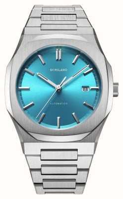 D1 Milano Automatico Classic (41.5mm) Turquoise Sunray Dial / Stainless Steel Bracelet ATBJ17