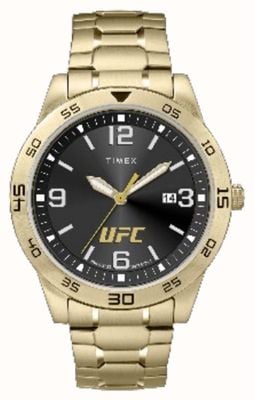 Timex x UFC Legendarna czarna tarcza / złota pvd ze stali nierdzewnej TW2V56400