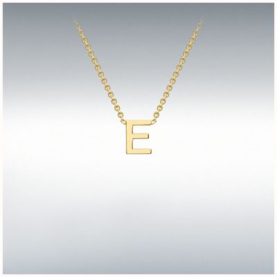 IBB 9ct Yellow Gold Fine Initial Necklace E 1.19.0154