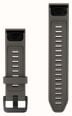 Garmin QuickFit Bands (20mm) Pebble Grey Silicone with Black Hardware - Strap Only 010-14558-00 - alternate view 2