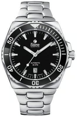 Tutima Glashütte M2 Seven Seas S Automatic (44mm) Black Dial / Stainless Steel Bracelet 6155-02