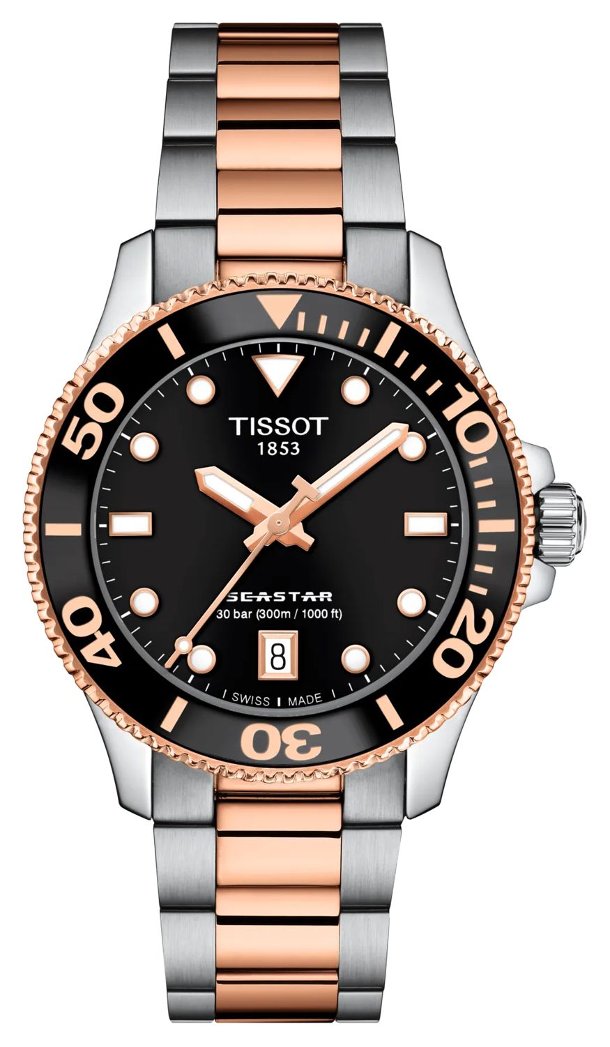 Tissot Seastar 1000 (36mm) cadran noir / avec montre