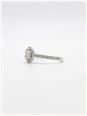 0.50ct Round Brilliant Natural Diamond Platinum Halo Ring J24806 - alternate view 2