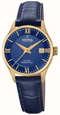 Festina Women's Swiss Made | Blue Leather Strap | Blue Dial F20011/3
