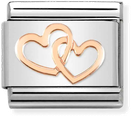 Nomination Classic Intertwined Hearts Rose Gold Charm 430104/41