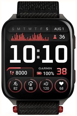 Garmin Venu x1 - Reloj inteligente premium con GPS y fitness (41 mm), color negro, con correa de nailon Comfortfit negra 010-02980-02