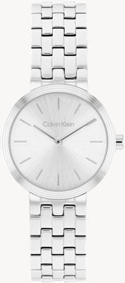 Calvin Klein Dwuwskazówkowy kwarcowy zegarek Forme (26 mm) z tarczą w kolorze srebrnym / bransoletą ze stali nierdzewnej 25100186