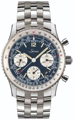 Sinn 903 st be ii der Navigationschronograph (41 mm) dunkelblaues Zifferblatt / Edelstahlarmband 903.091-BRACELET