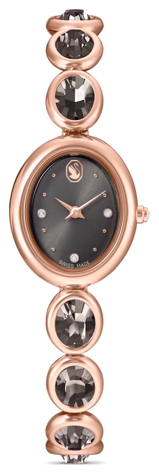 Swarovski Imber oval (25mm) cadran greige effet soleil / montre