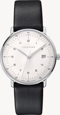 Junghans マックスビル ダメン（32.7mm）ホワイトダイヤル/ブラックレザーストラップ 47/4450.02