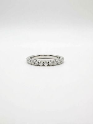 0.50ct Round Brilliant Natural Diamond Platinum Half Eternity Ring HET100162
