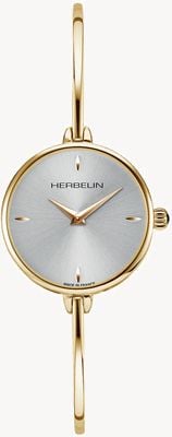 Herbelin Fil Damenarmbanduhr mit silbernem Zifferblatt und vergoldeter PVD-Beschichtung 17206BP11