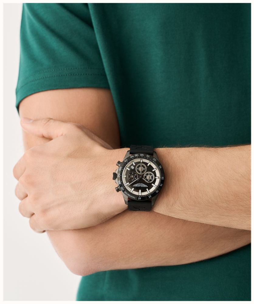 Aston Martin SPT Icon Quartz Chronograph (44mm) Black Dial / Black Silicone Strap MTIS2S606 - alternative Ansicht 5
