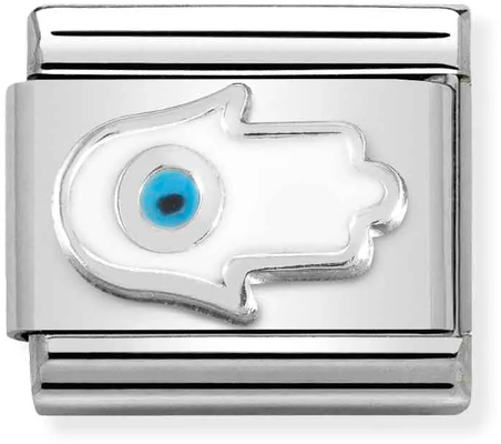 Nomination Classic Hand of Fatima Sterling Silver Enamel Charm 330204/26