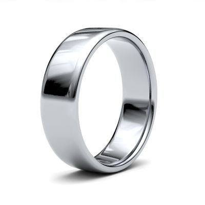 James Moore Wedding Rings | Palladium 500 | 6mm | Light | Soft Court | AG_6LLS-PD5