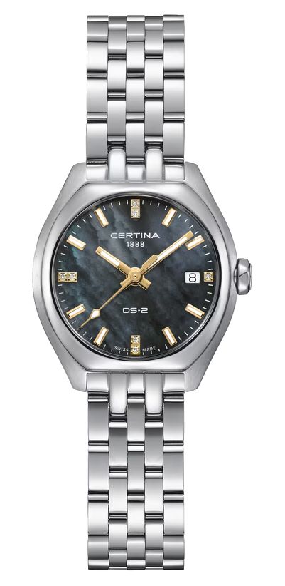 Certina DS-2 Quartz Dame (27,8mm) cadran nacre noire / montre