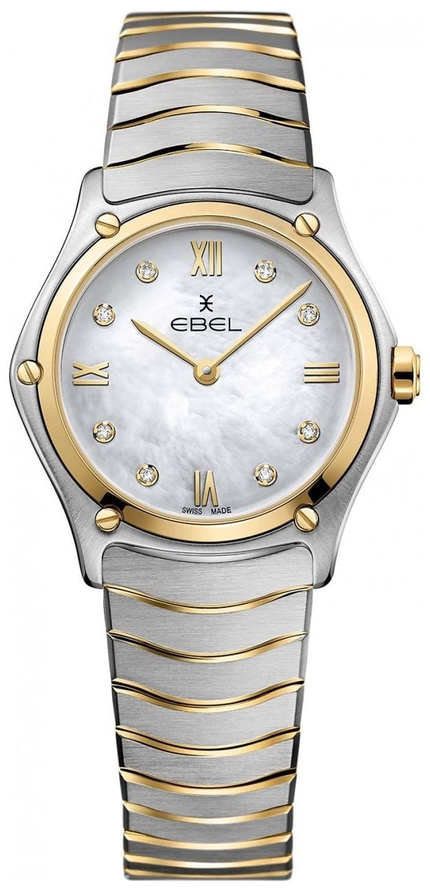 EBEL Sport classique - Cadran nacre 8 diamants (29 mm) / Or montre
