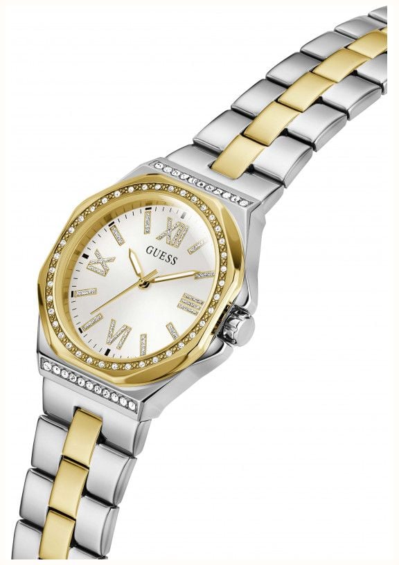 Guess Watches Women's Empress White Sunray Dial Two-Tone Stainless Steel Bracelet GW1095L3 - vista alternativa 5