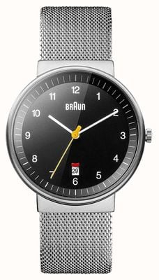 Braun Мужские классические часы bn0032 с сетчатым браслетом BN0032BKSLMHG