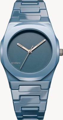 D1 Milano Ceramica Pure Indigo (37 mm), mattblaues Zifferblatt / hellblaues Keramikarmband CEBU05