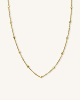 Rosefield Jewellery Mini Dotted Necklace Gold Plated Watch JDCHG-J057