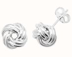 Silver Knot Stud Earrings G5846