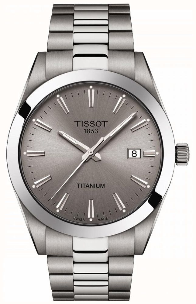 Tissot Gentlemen Titanium Bracciale Argento Titanio Grigio
