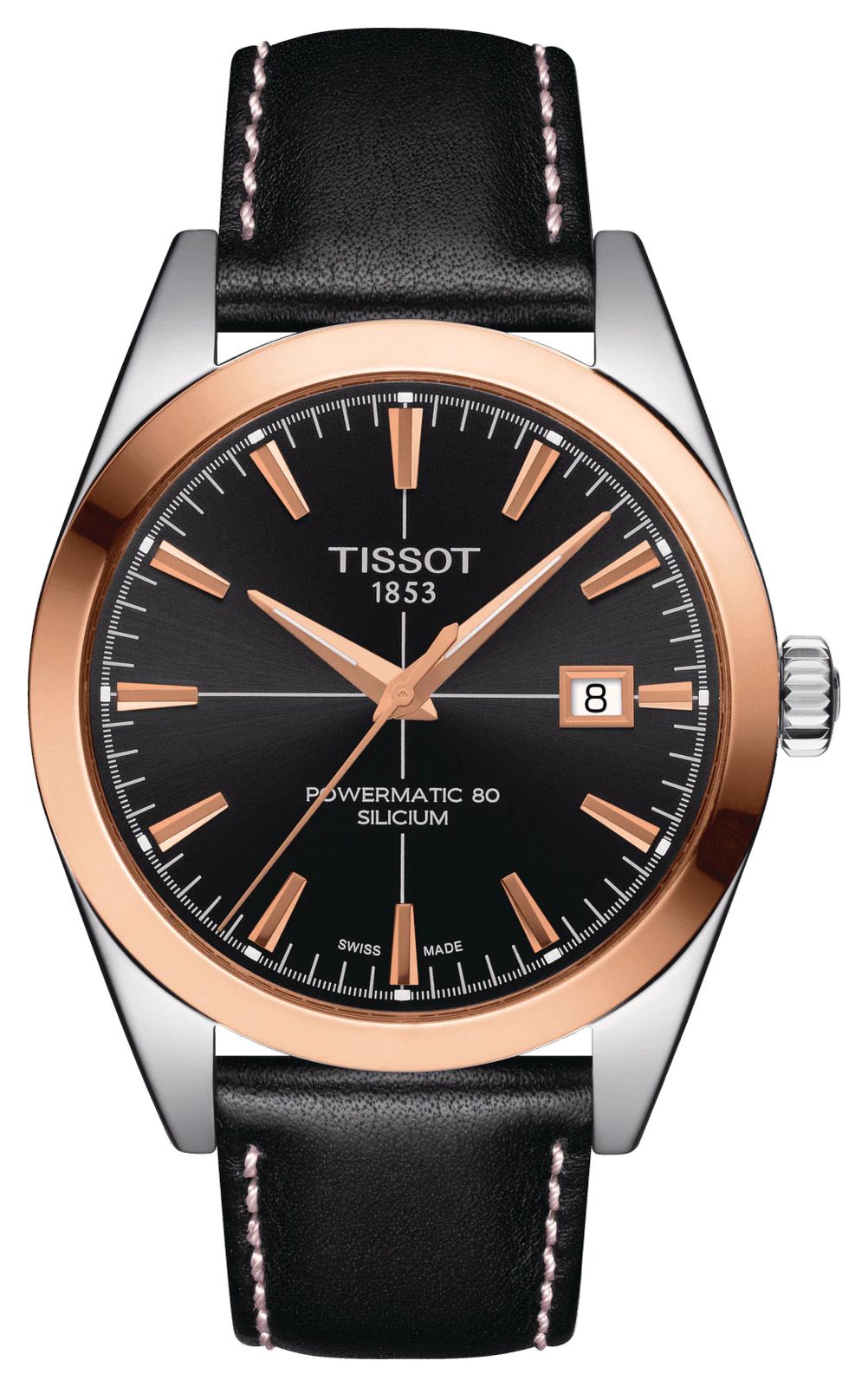 Tissot Gentleman powermatic 80 silicium lunette en or massif montre