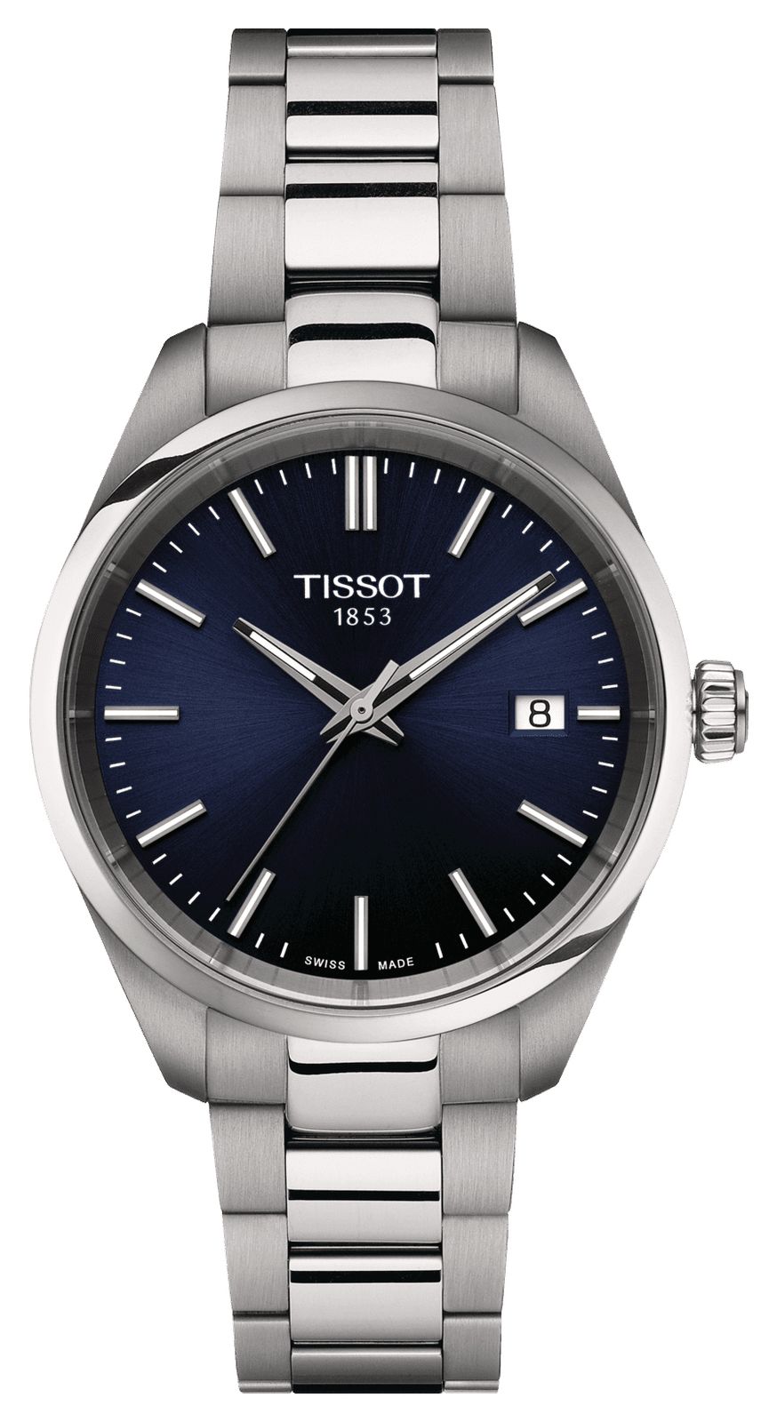 Tissot Pr 100 (34 mm) cadran bleu / bracelet acier montre
