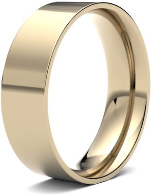 James Moore Wedding Rings | 9ct Yellow Gold | 6mm | Light | Flat Court | AG_6LLE-9Y