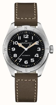 Hamilton Khaki Field Expedition Automatic (41mm) Black Dial / Green Leather Strap H70315830