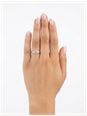 Pear & Round Brilliant Natural Diamond 18ct White Gold Trilogy Ring JM7649 - 备用视图 4